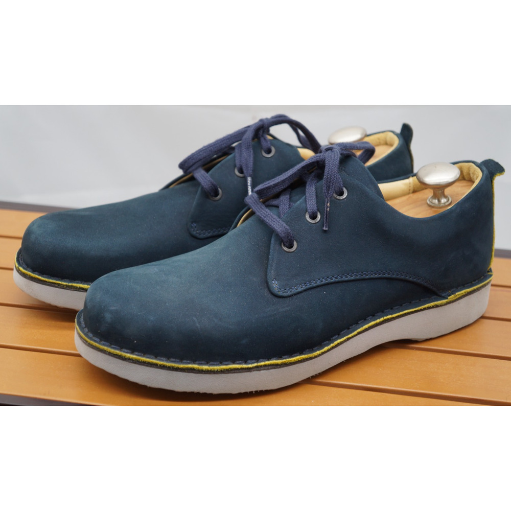 Samuel Hubbard Free Plain Toe Derby - Navy Blue Nubuck Leather -Size 10.5
